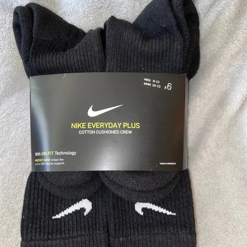 NIKE BLACK SOCKS 6PACK - Picture 4 of 5